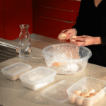 Transparent rectangular plastic food container set of 3 with 500ml 800ml and 1000ml - Image 3